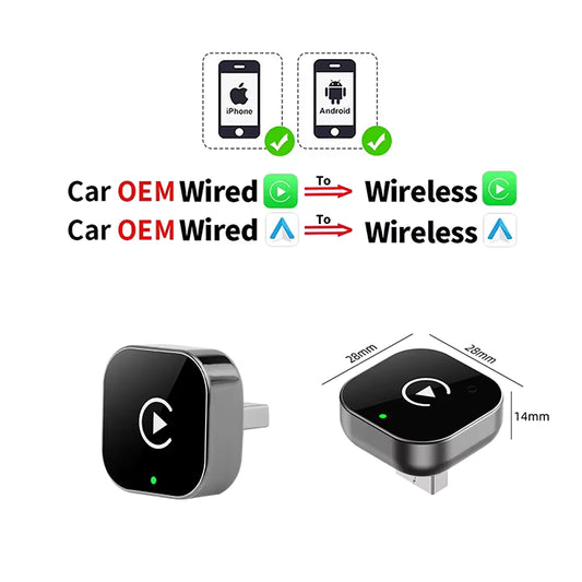 Adaptor CarPlay Wired to Wireless Auto EC14-DD